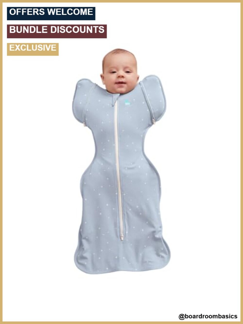 Swaddle Up Transition Bag 1.0 TOG Cotton Zip Off Wings Arms Free Sleep